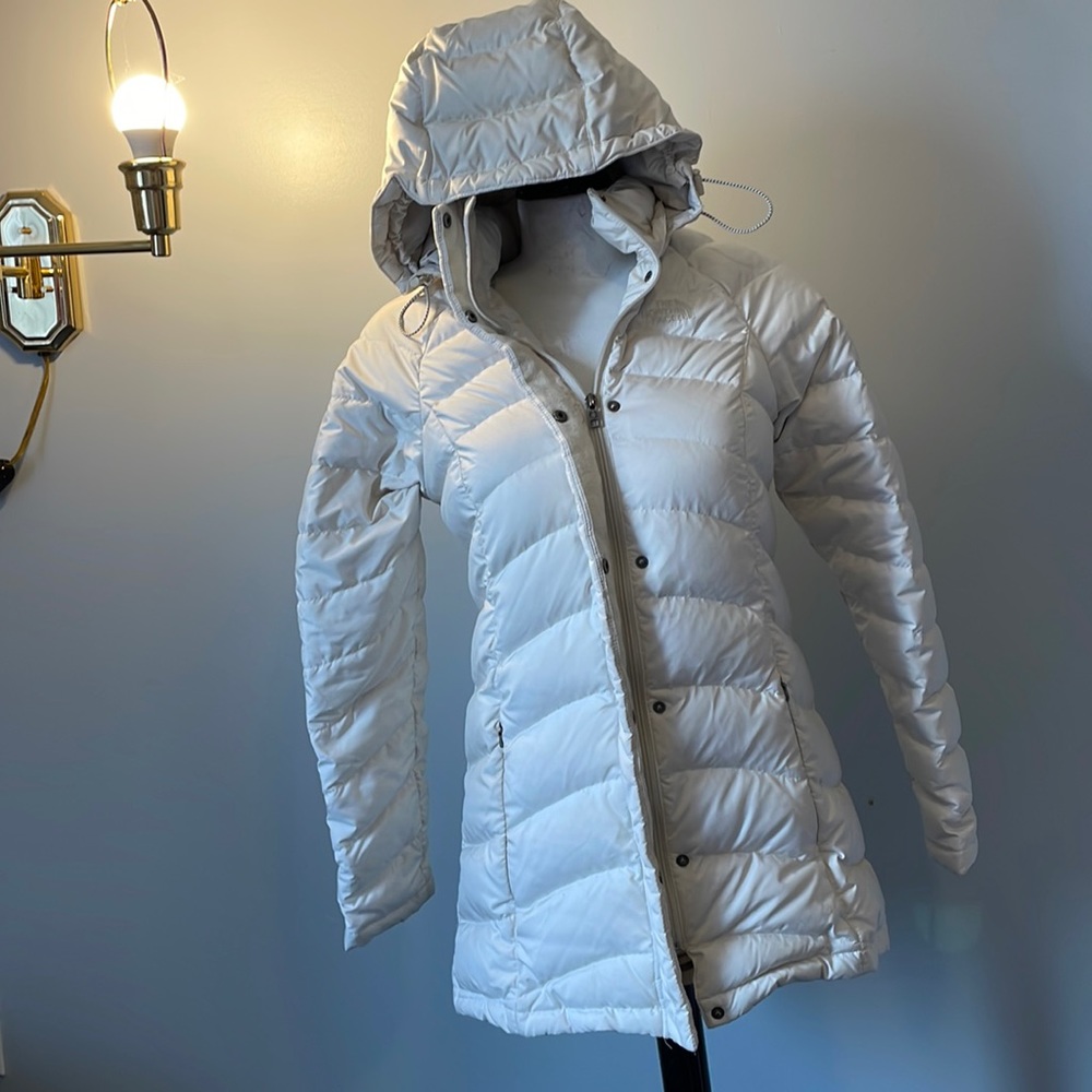The North Face 600 down fill quilted coat with removable hood